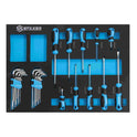 Servante d'atelier 7 tiroirs composée de 147 outils - modules mousse