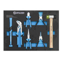Servante d'atelier 7 tiroirs composée de 147 outils - modules mousse