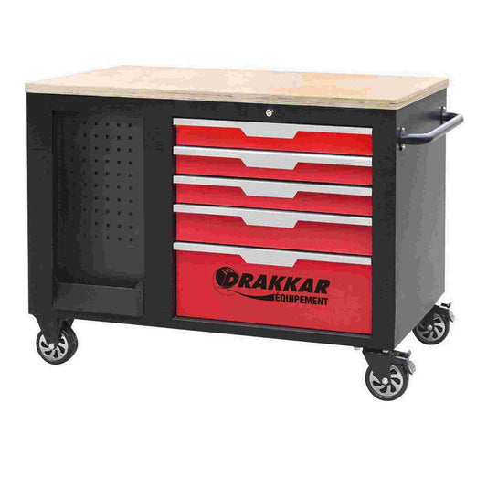 Servante d'atelier 10 tiroirs composée de 176 outils - modules finition carbone