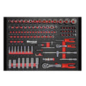 Servante d'atelier 10 tiroirs composée de 176 outils - modules finition carbone