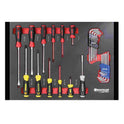 Servante d'atelier 10 tiroirs composée de 176 outils - modules finition carbone