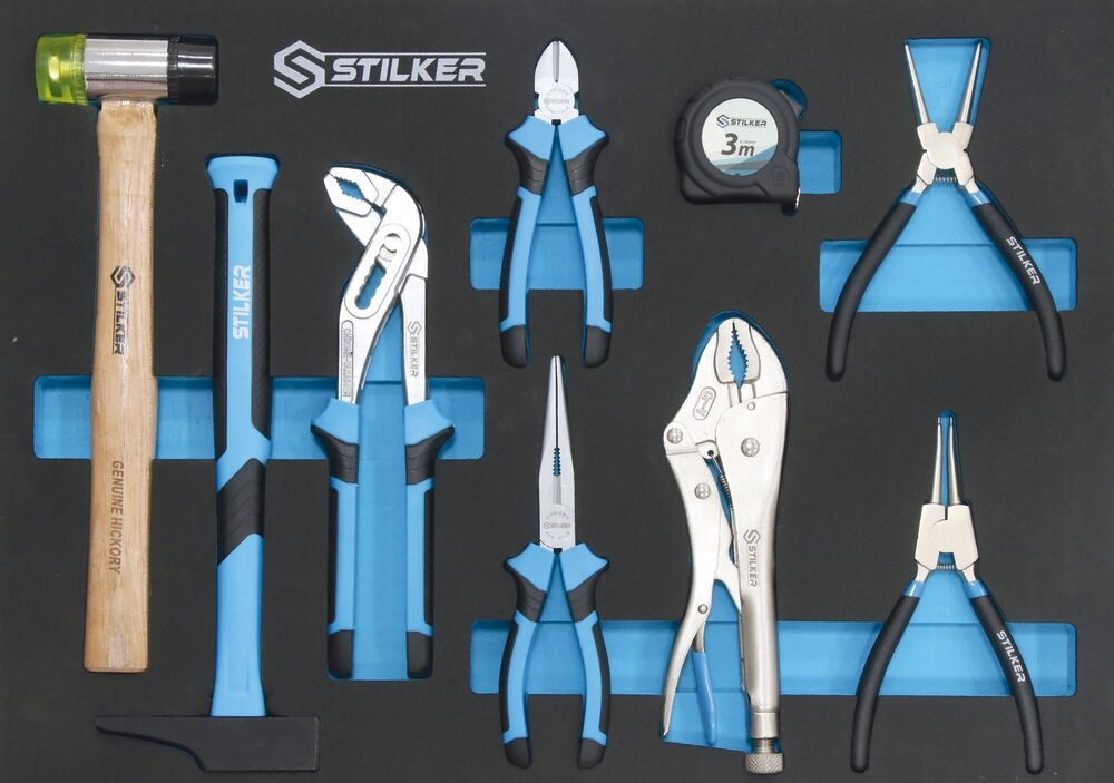 Servante d'atelier 7 tiroirs composée de 164 outils - modules mousses