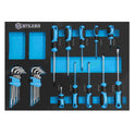 Servante d'atelier 7 tiroirs composée de 147 outils - modules mousse