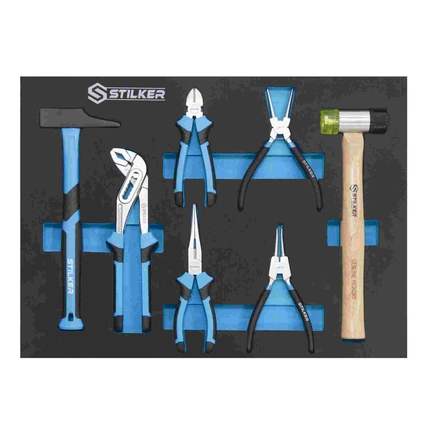 Servante d'atelier 7 tiroirs composée de 147 outils - modules mousse