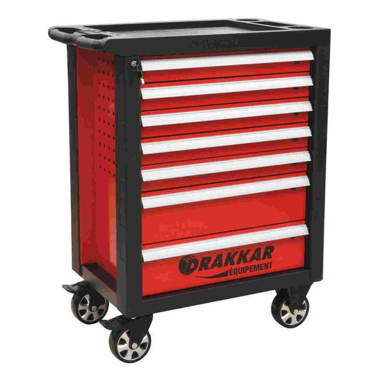 Servante d'atelier 7 tiroirs composée de 189 outils - modules métal