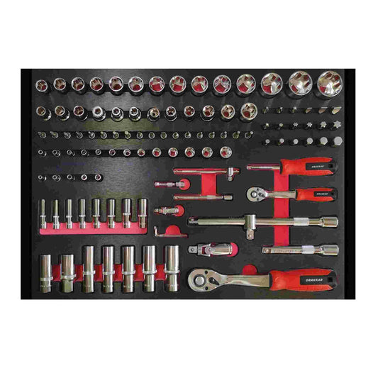 Servante d'atelier 7 tiroirs composée de 189 outils - modules métal