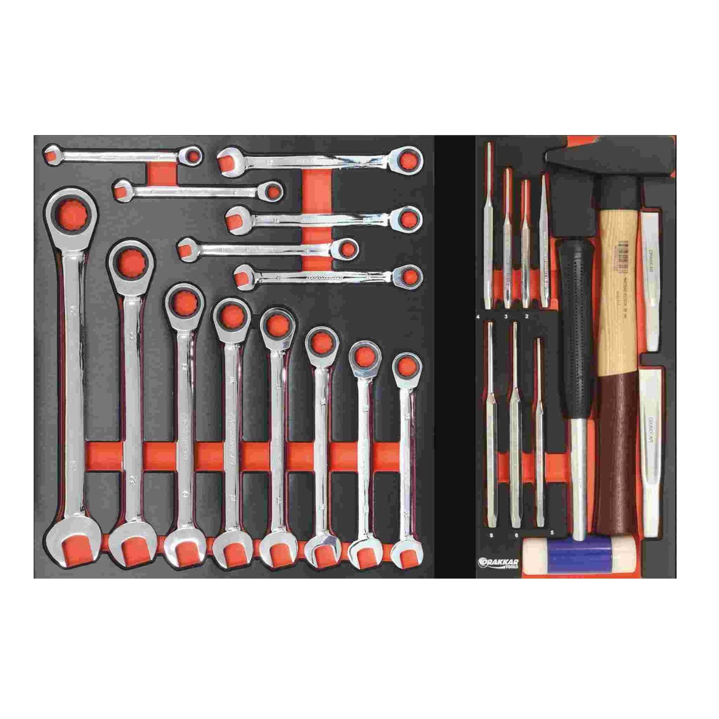 Servante d'atelier 7 tiroirs composée de 189 outils - modules métal