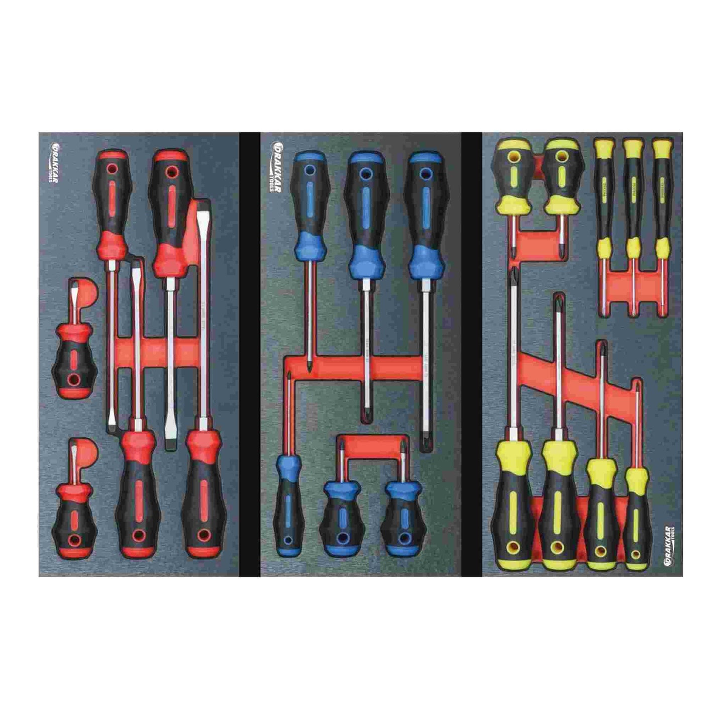 Servante d'atelier 7 tiroirs composée de 189 outils - modules métal