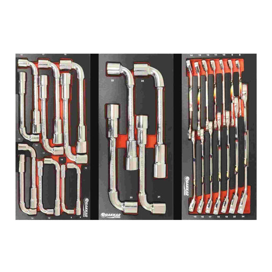 Servante d'atelier 8 tiroirs composée de 249 outils - modules finition métal