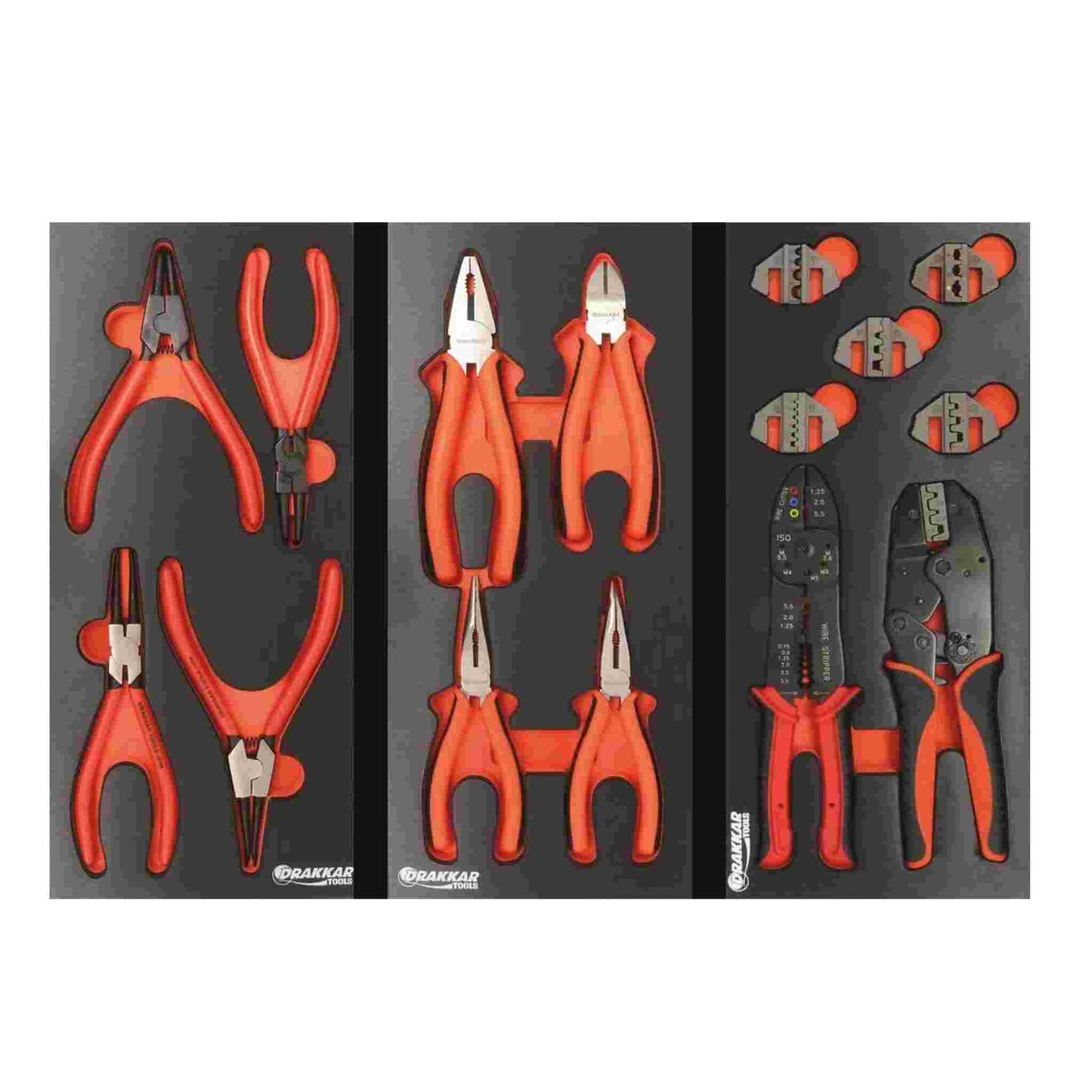 Servante d'atelier 8 tiroirs composée de 249 outils - modules finition métal