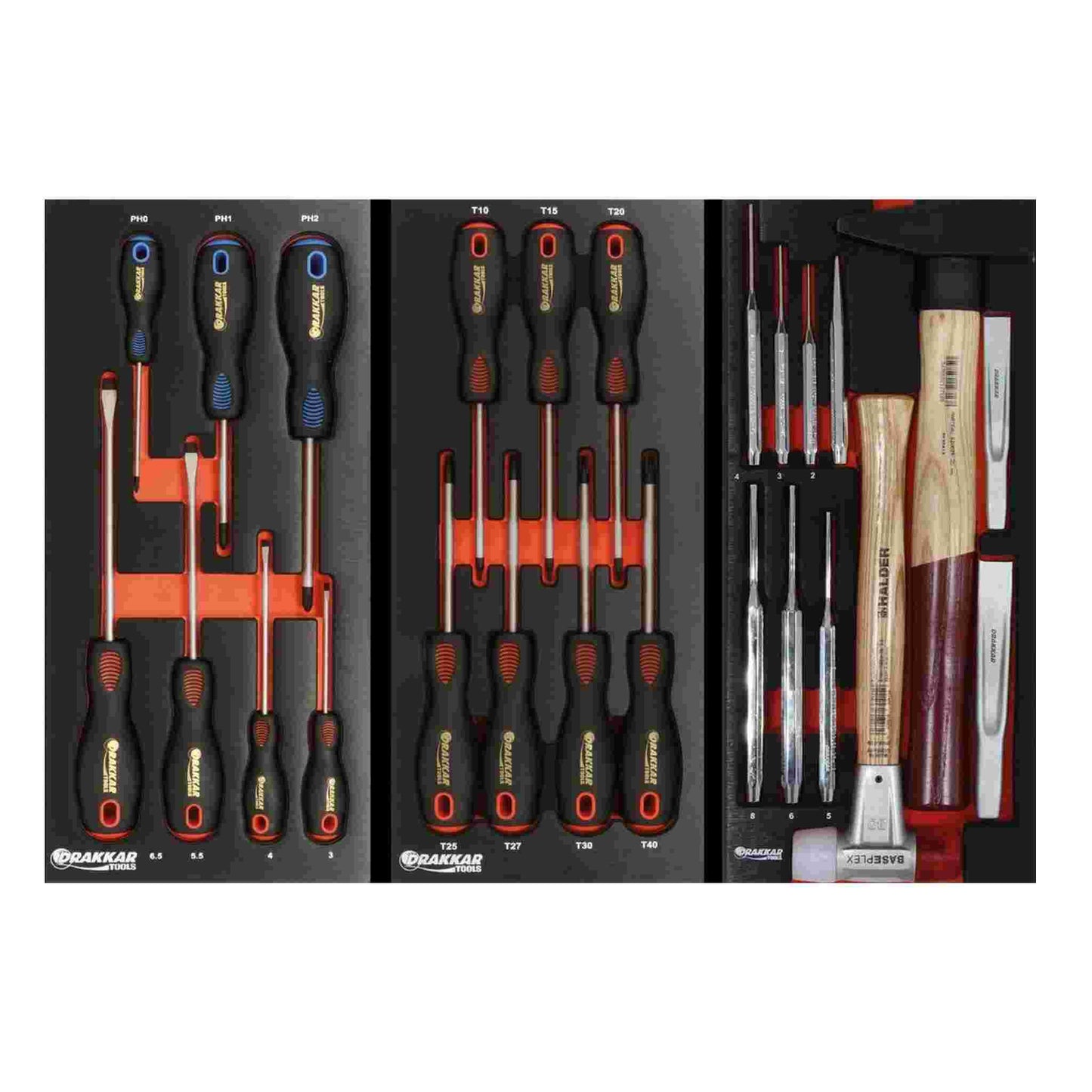 Servante d'atelier 8 tiroirs composée de 249 outils - modules finition métal