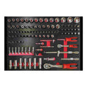 Servante d'atelier 8 tiroirs composée de 249 outils - modules finition métal