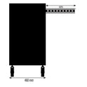 SERVANTE D'ATELIER NOIRE 7 TIROIRS ARGENT