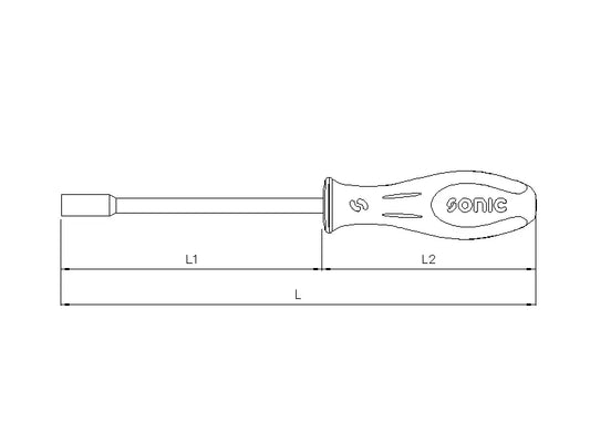 Tournevis à douilles 6 pans 10mm
