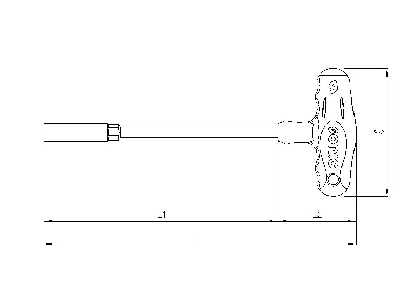 Tournevis à douilles à poignée 6 pans 8mm