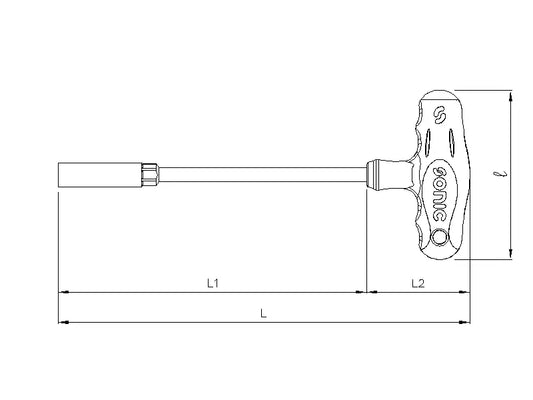 Tournevis à douilles à poignée 6 pans 10mm