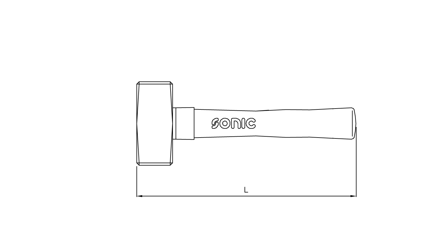 Massette manche en bois 1000gr.